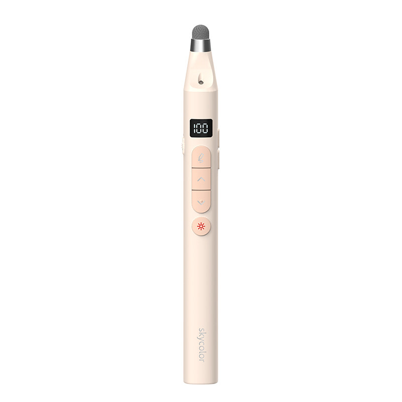 skycolor伸缩教鞭翻页笔数显激光笔教师用多功能ppt遥控笔适用希沃电子白板触屏书写多媒体课件一体机触控笔
