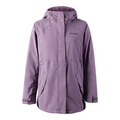 哥伦比亚女防水防风连帽冲锋衣