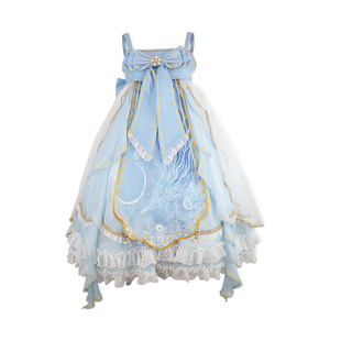 【现货】豹了个猫原创lolita 月下凤吟 JSK无袖吊带裙洛丽塔