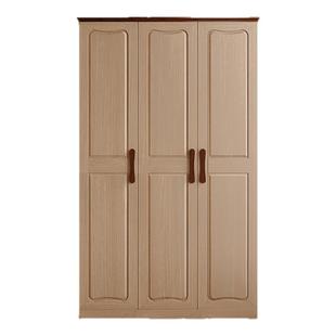 叮叮熊儿童衣柜全实木衣橱卧室家用小户型简约收纳储物双三门衣柜