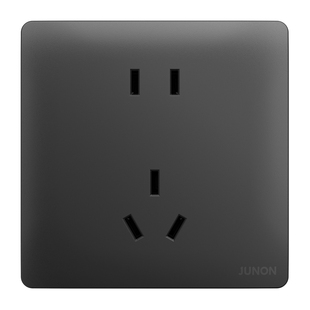 俊朗开关插座面板JUNON官方旗舰超薄天云 星云黑色86型暗装套餐