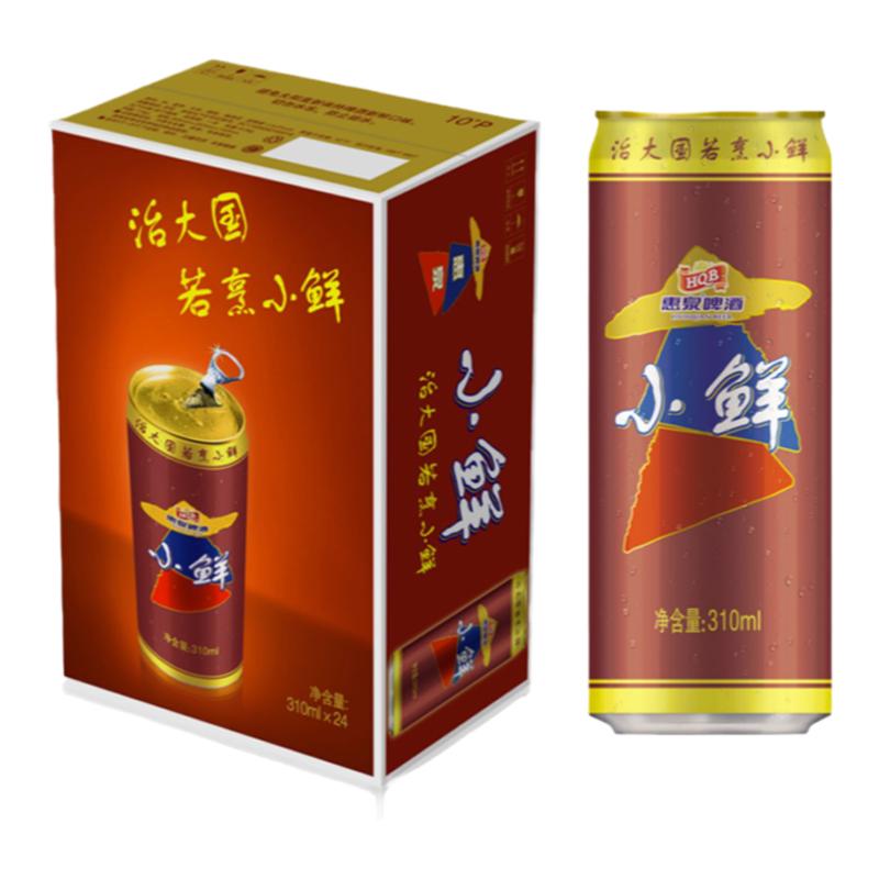 惠泉啤酒小鲜啤酒10度310ml*24听装暖春季家庭聚会小酌整箱