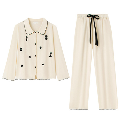 妮狄娅纯棉情侣居家休闲长袖套装