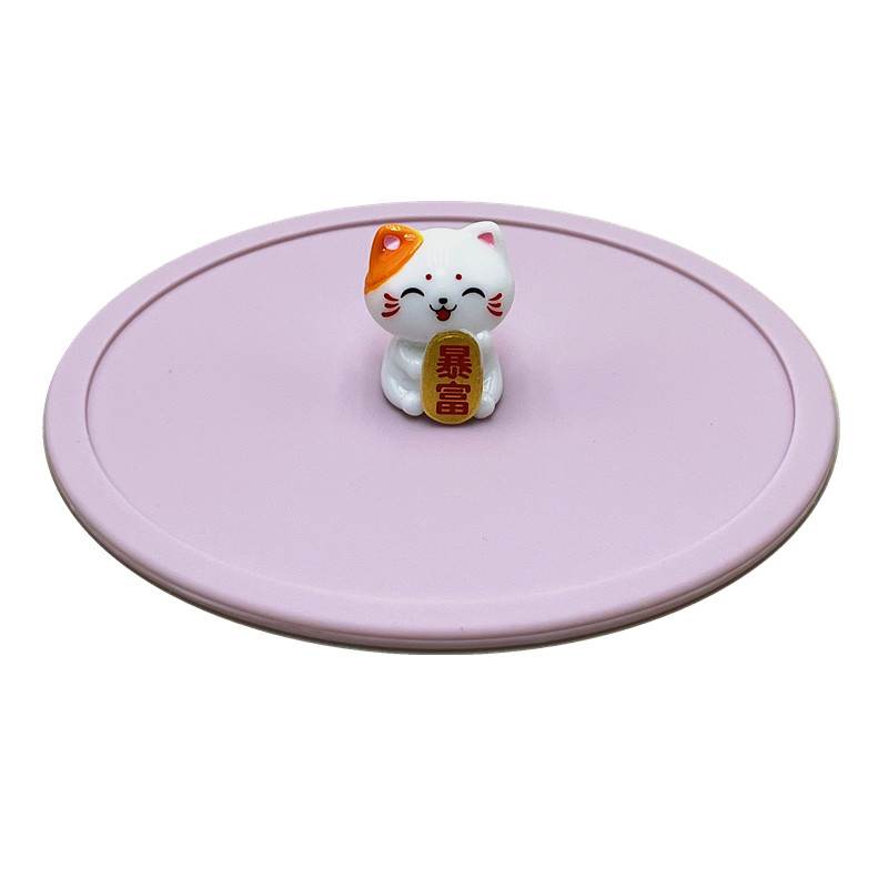 新款10cm/12cm可爱猫咪硅胶盖