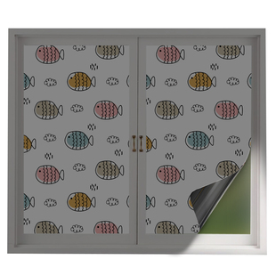 自粘窗户全遮光玻璃贴纸防窥视防走光防爆贴膜窗纸遮阳神器不透光