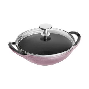 【自营】staub珐琅无涂层健康不易粘锅炒锅平底铁锅炒菜锅轻便