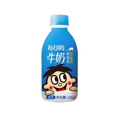 旺旺每日喝牛奶245ml原味瓶装