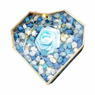 星星纸玻璃瓶幸运星折纸成品装许愿星愿瓶子手工的超赞情人节礼物