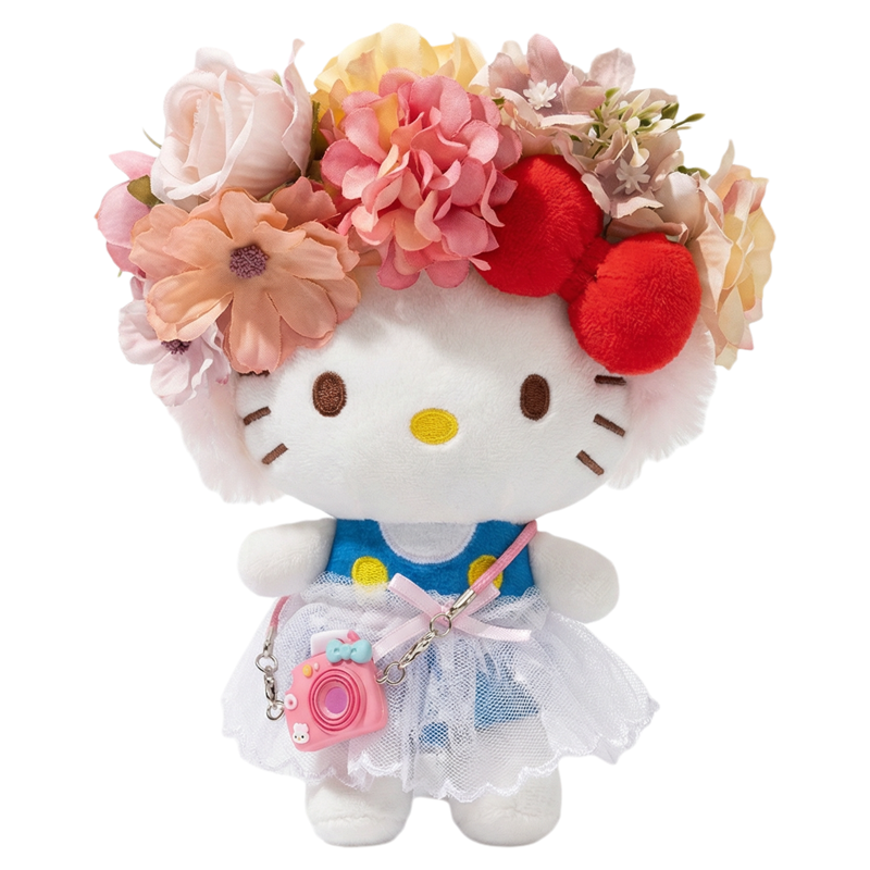 日本簪花kitty毛绒挂件