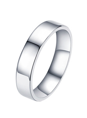 冷淡风钛钢不掉色情侣素圈戒指