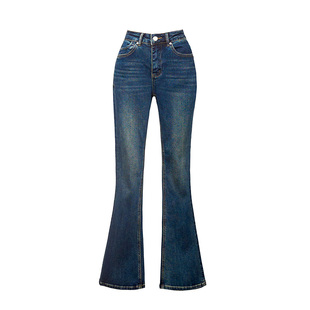 SJOG塑形腰臀比!微喇牛仔裤女高腰修身显瘦2026春季新款喇叭裤子