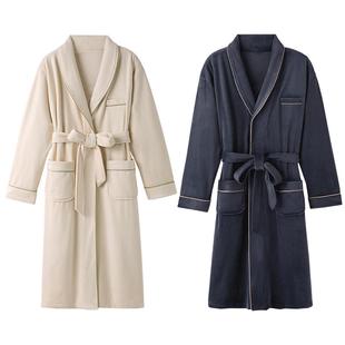 情侣睡袍女冬季珊瑚绒加厚加绒浴袍睡衣男士秋冬海岛绒浴衣家居服