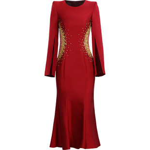 创意狐宴会主持人礼服平时可穿2025新款生日party名媛气质连衣裙