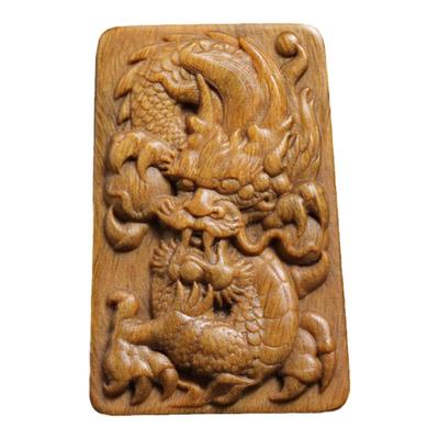 绿檀龙年吉祥物手把件车挂钥匙扣