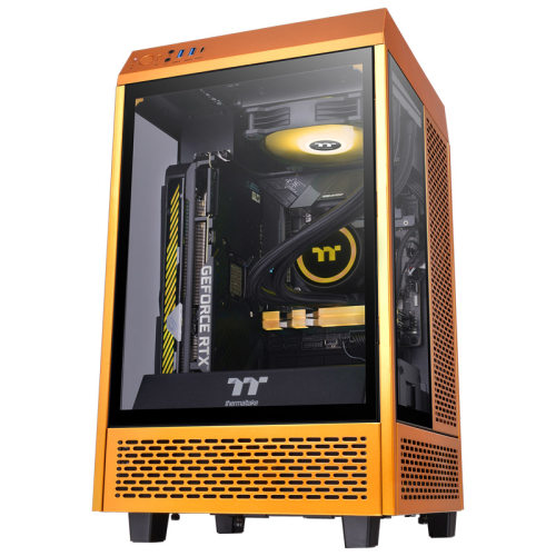 TT机箱Tower 100长卡ITX主板120水冷台式机电脑办公迷你机箱mini
