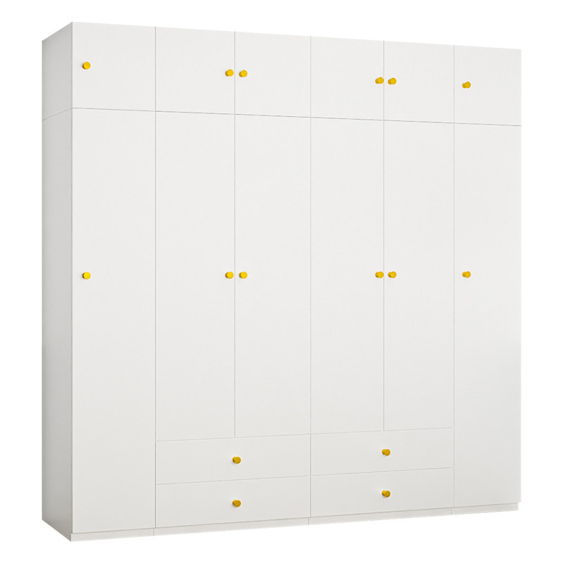 钢虎新款钢制衣柜家用卧室无甲醛衣橱带抽屉金属收纳柜储物柜