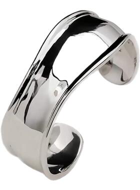 原创设计不规则手镯宽边开口手环