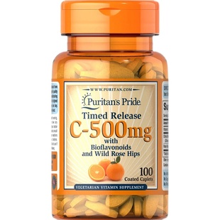 美国进口维生素C瑰果-500mg*100粒Puritan's pride普丽普莱 缓释