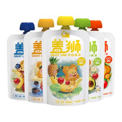 盖狮100%纯水果泥儿童健康食品