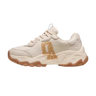 骆驼女鞋星河2代2026春季厚底增高老爹鞋革面防水休闲运动跑步鞋