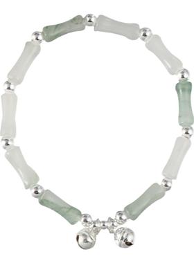 女天山翠钛钢简约竹节手链