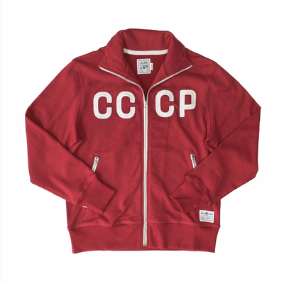 CCCP苏联复古运动立领开衫卫衣