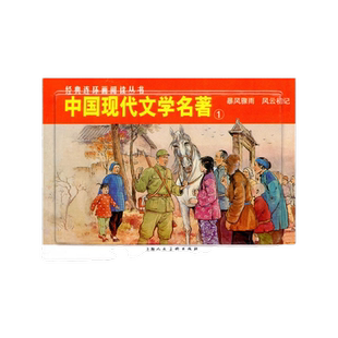 中国现代文学名著1全2册暴风骤雨+风云初记 平装经典连环画阅读丛书 青少年课外历史知识普及连环漫画读物小人书红色经典