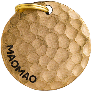 个性手工黄铜狗牌定制深刻铭牌猫咪狗狗宠物身份吊牌防丢纪念挂牌