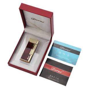 【祝融火具】得瑞窄机侧滑气体打火机便携商务高档奢明火男士礼物