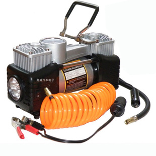 车载充气泵双缸12v单缸便携式金属三轮电动车轮胎打气泵220v家用