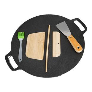 铸铁加厚杂粮煎饼果子锅铁板平底锅烙饼鏊子家用手抓饼锅