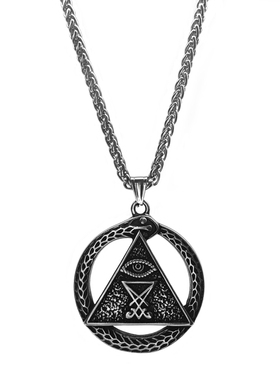 钛钢真理之眼毛衣链男女项链