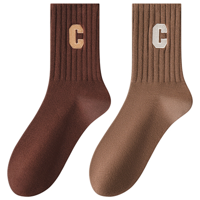 2025新款网红超火字母纯棉女袜