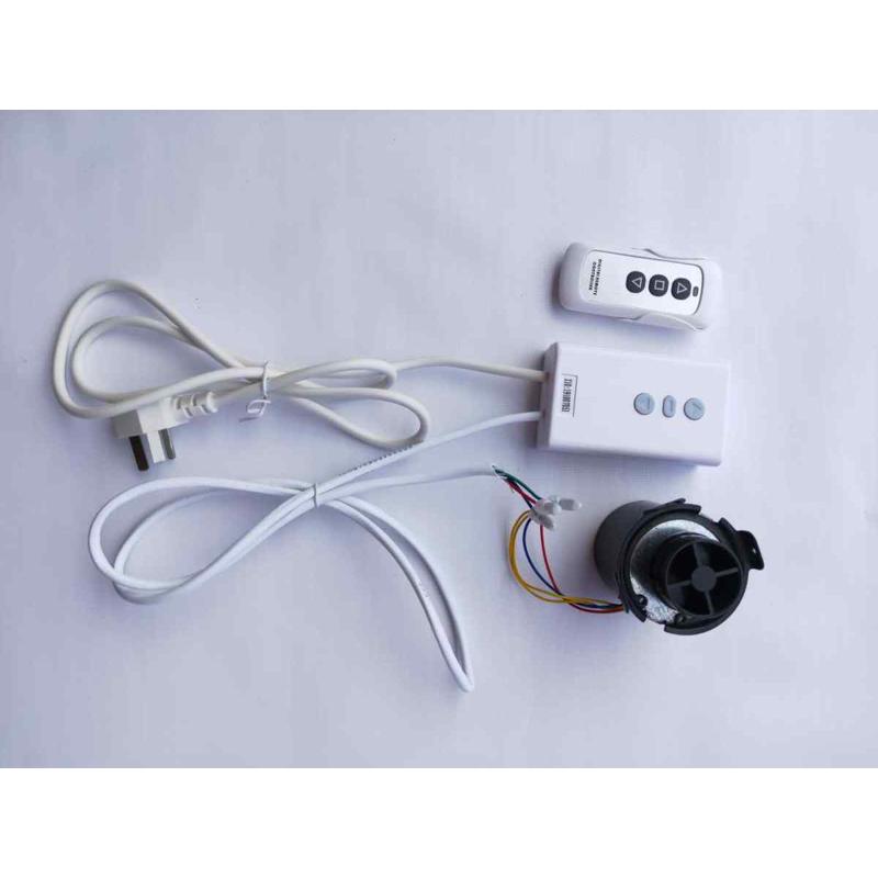 手拉卷帘投影幕布秒变电动幕布电动背景布电机和限位遥控一体配件