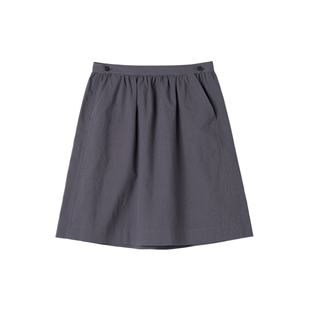 【新品】素然 Klee Klee 26夏女士环保棉纱罗棉布及膝A型半裙