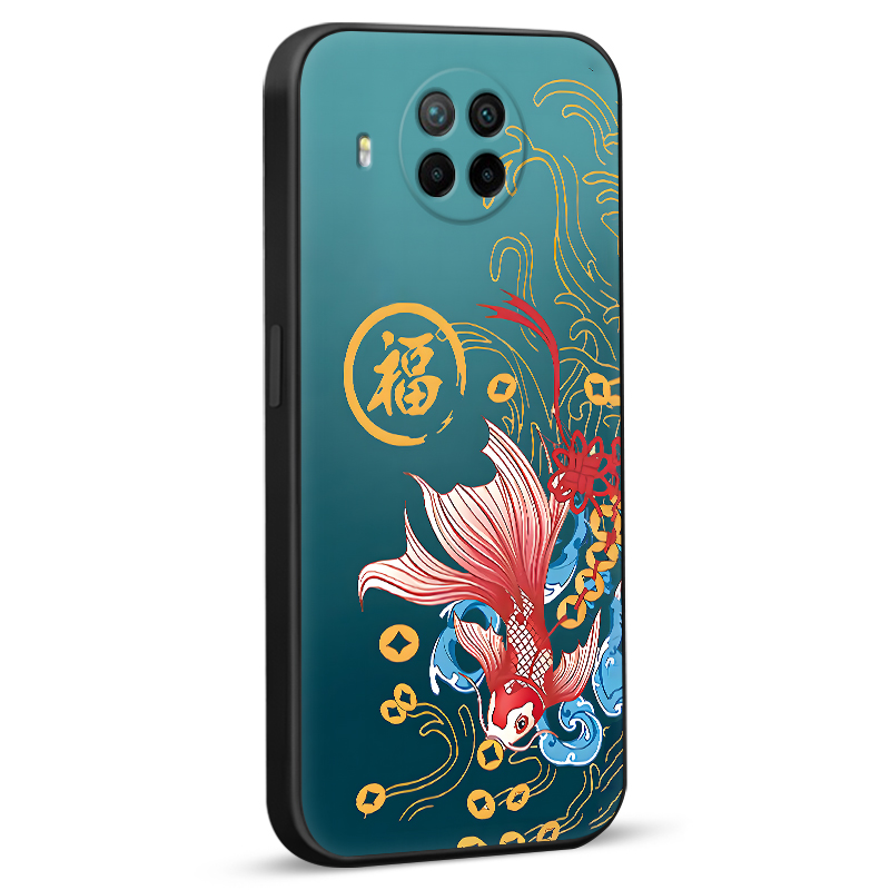 imobile适用于红米note9pro防摔手机壳m2007j17c时尚新款民族风 mi小米10tlite软硅胶保护外套redmi山水画not