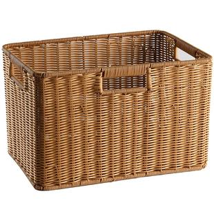 Kens欧式橱柜收纳筐 仿藤编织衣橱整理箱收纳柜置物篮客厅杂物筐