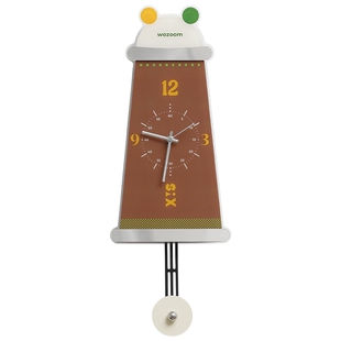 WOZOOM屋准免打孔餐厅艺术复古钟表挂钟客厅家用创意中古时钟挂墙