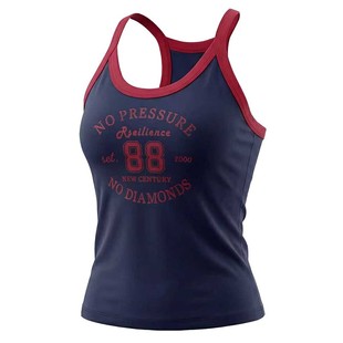 带胸垫瑜伽服背心套装新年红普拉提训练健身上衣外穿显瘦运动内衣