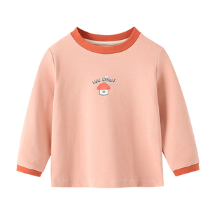 儿童长袖t恤纯棉女童打底衫男童内搭宝宝上衣A类男孩小童秋季单件