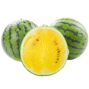 云南特小凤黄心西瓜冰淇淋瓜黄瓤手撕麒麟西瓜新鲜水果脆甜皮薄