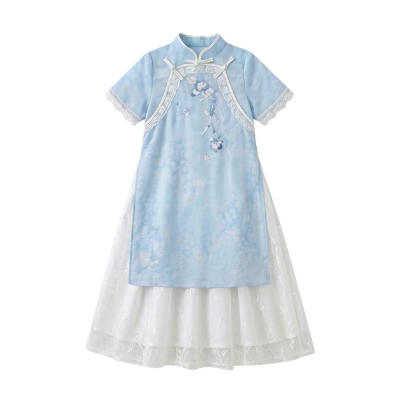 汉服女童夏日常旗袍宝宝古风唐装