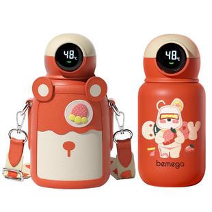 英国Bemega纯钛儿童保温杯女孩男孩吸管水壶小学生上学专用水杯子
