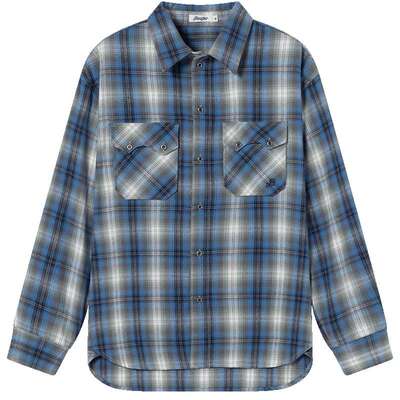 BEASTER亲肤格纹百搭长袖衬衫