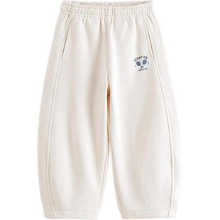 [加绒弯刀裤]马克珍妮女童立体拼接运动裤儿童裤子秋冬新款551621