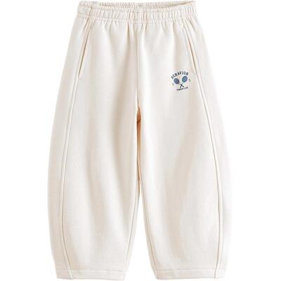 马克珍妮女童时尚拼接弯刀裤