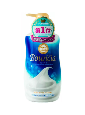 保税区 新版日本牛牌COW牛乳石碱 牛奶玫瑰茉莉保湿沐浴露500ml