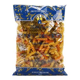 莫利#367三色螺丝意大利面500g*3袋进口螺旋形意面意粉速食通心粉