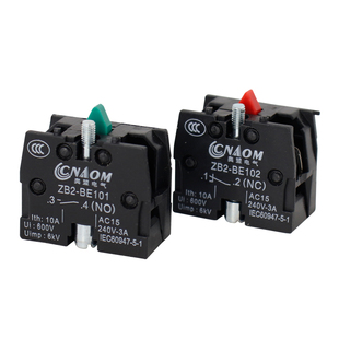 按钮开关底座辅助触点开关xb2按钮配件常闭be102常开点ZB2-BE101C