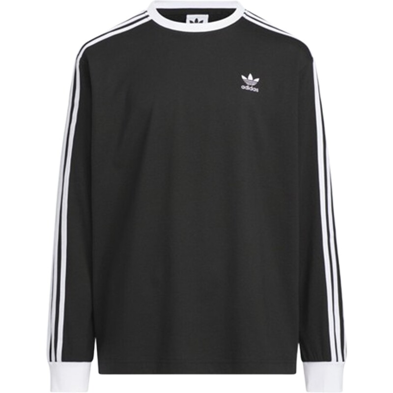 adidas阿迪达斯大童三条纹运动休闲圆领长袖T恤HY2198